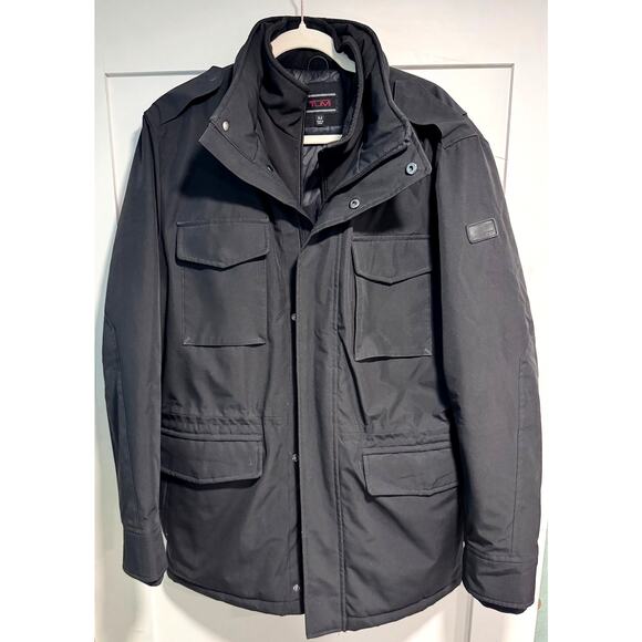 TUMI Tech Performance Field Jacket Utility Parka Anorak Winter Insulated Size M - Picture 2 of 7